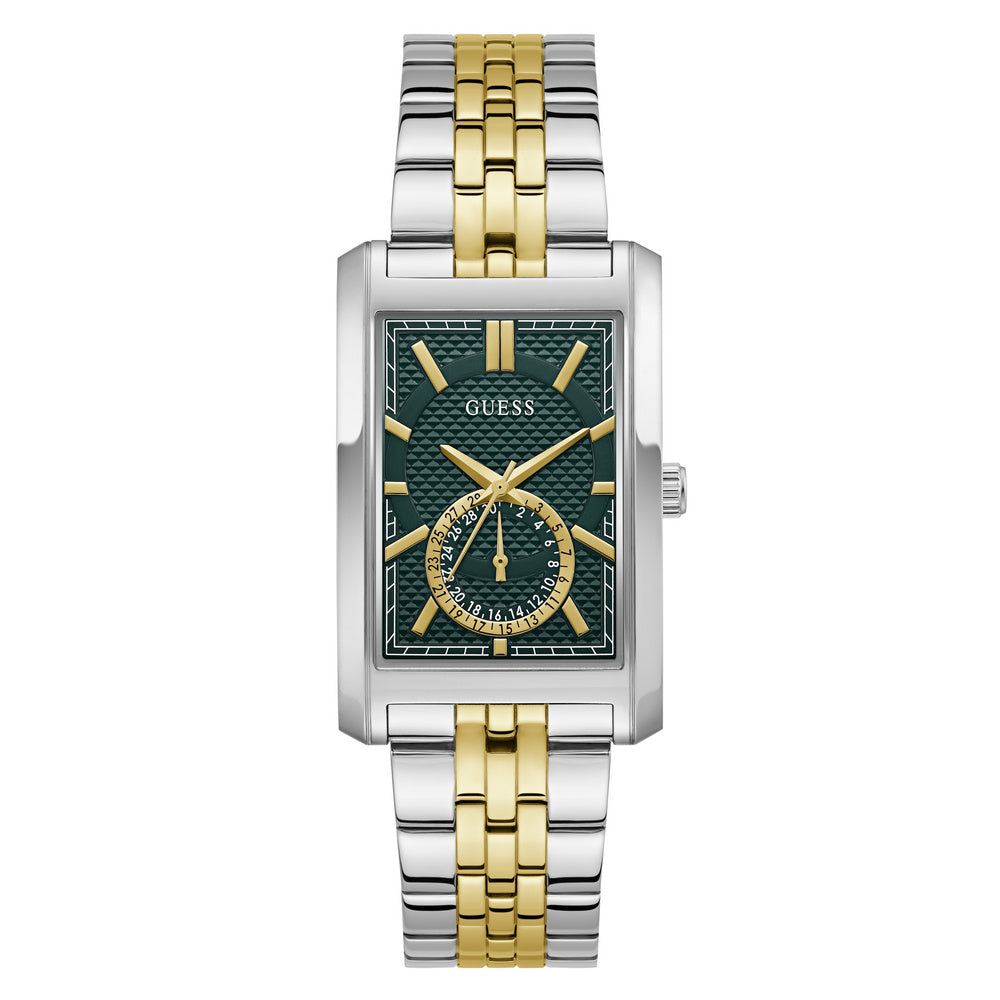 GUESS Herrenuhr HUGH Rechteckig Edelstahl