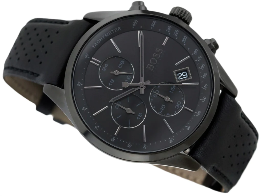 Hugo Boss Herrenuhr Chronograph in Schwarz 