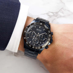 Hugo Boss Chronograph Herrenuhr in Blau - HB1513758