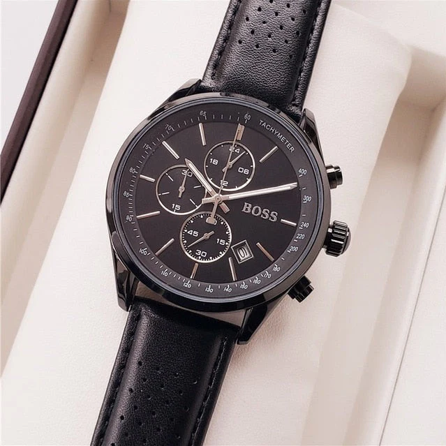 Hugo Boss Herrenuhr Chronograph in Schwarz 
