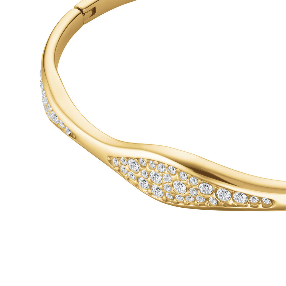 Rosefield Armreif Pave Wave Gold