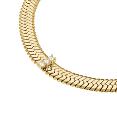 Rosefield Armband Snake mit Kristallen Gold
