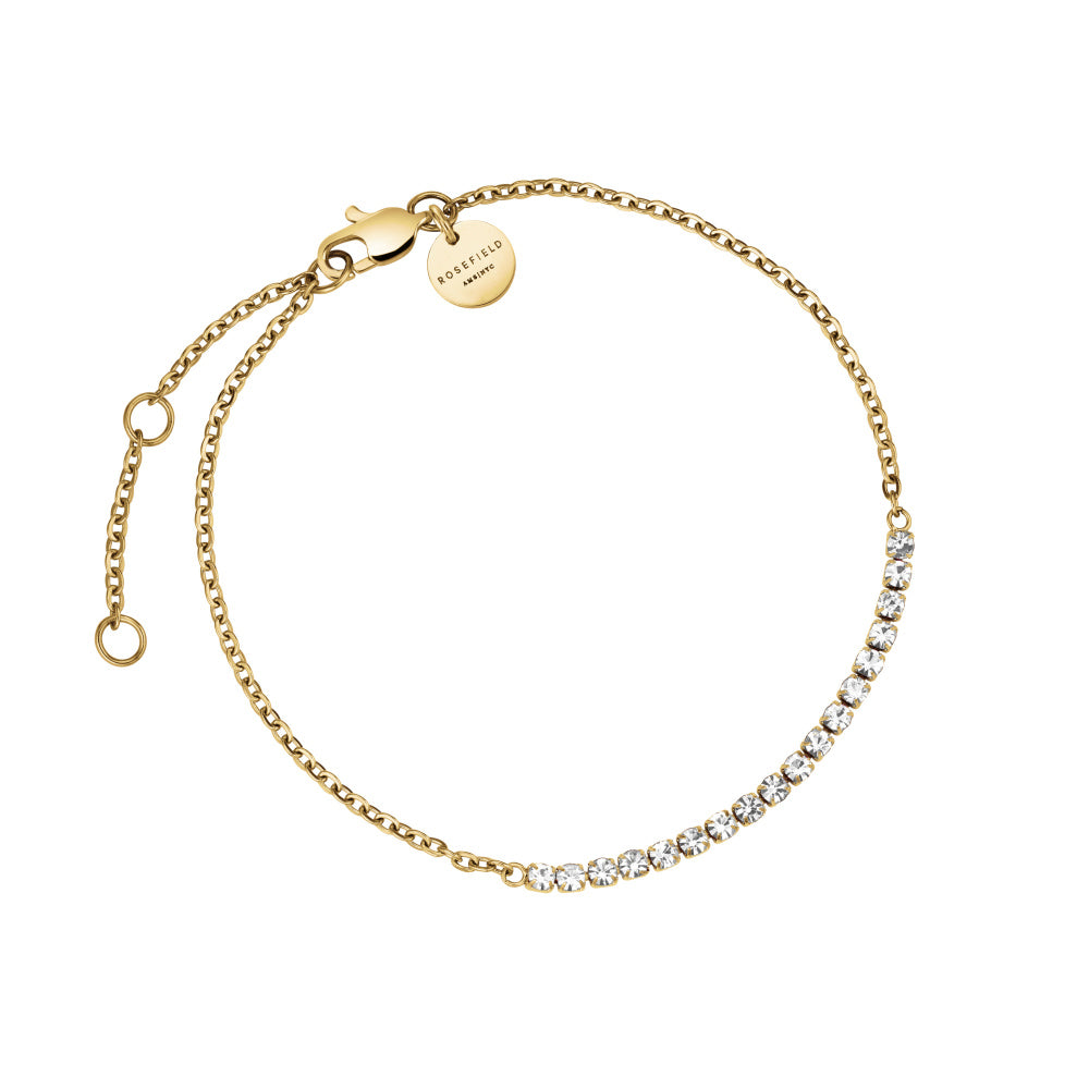 Rosefield Tennisarmband Crystal Gold
