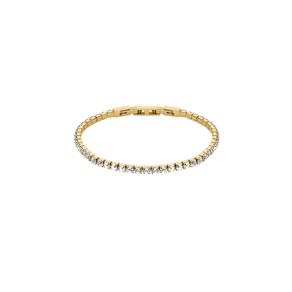 Rosefield Tennis Armband Gold Edelstahl