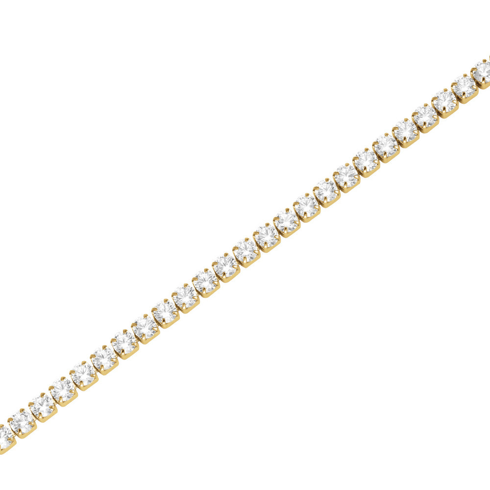 Rosefield Tennis Armband Gold Edelstahl