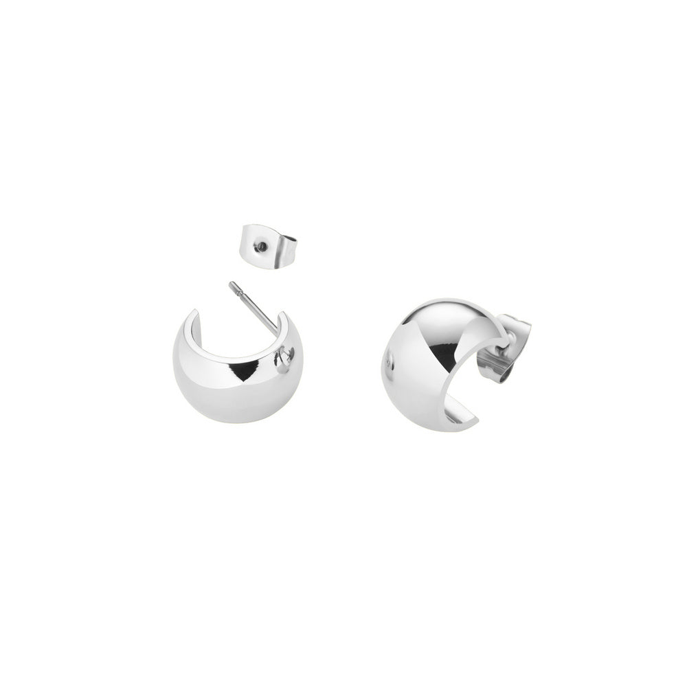Rosefield Ohrringe Small Wide Silber