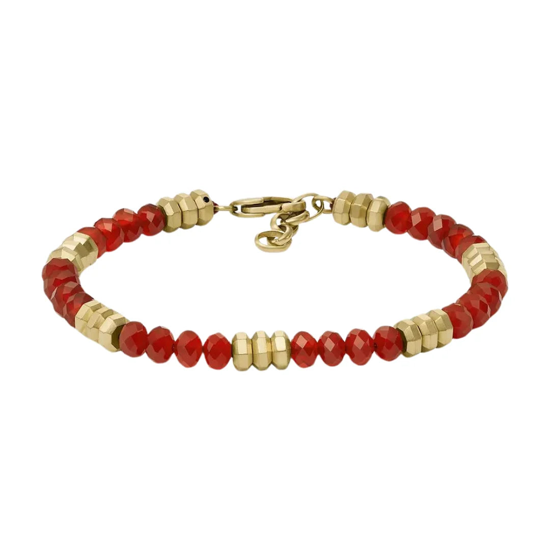 Fossil Herrenarmband in Golding, Rot - JF04606710