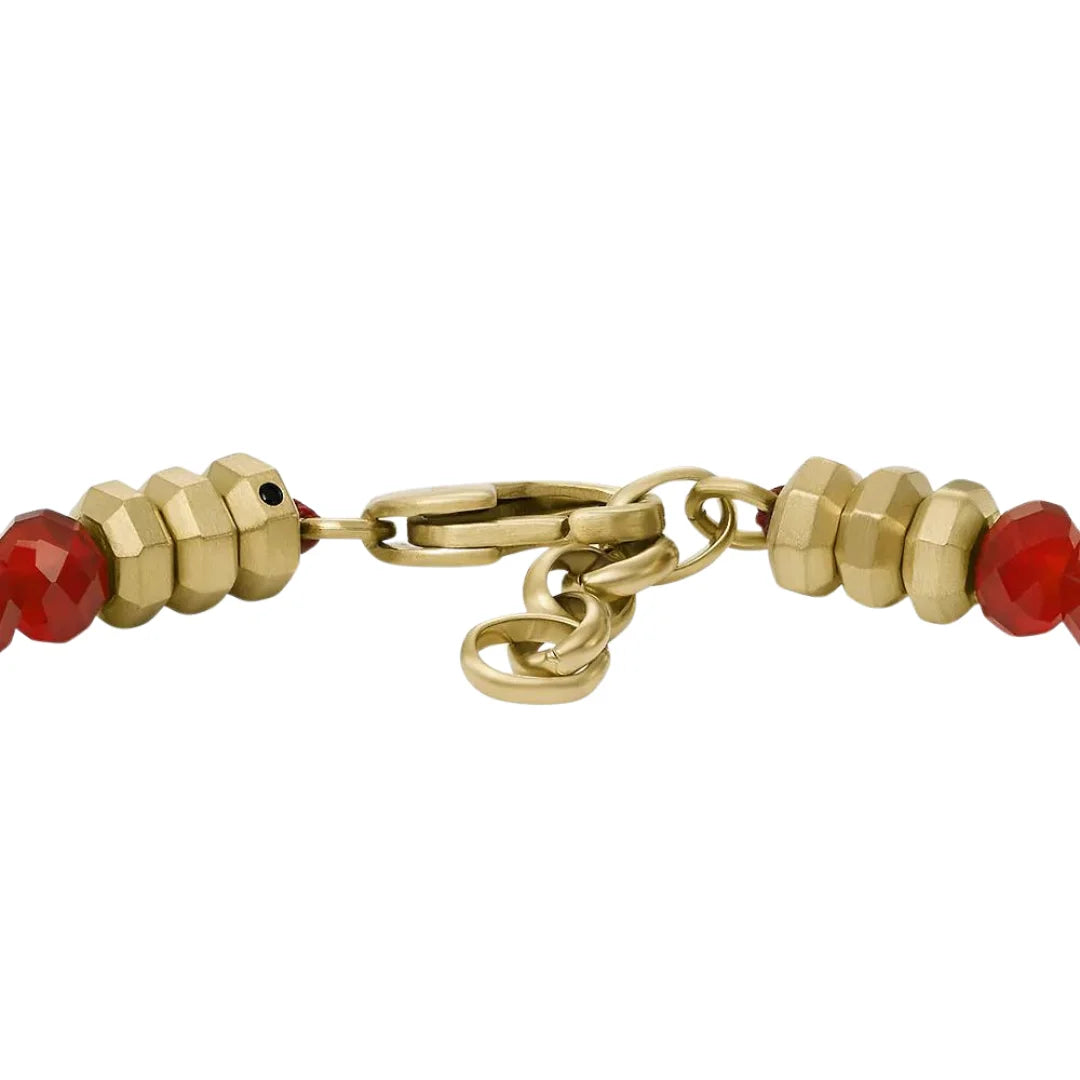 Fossil Herrenarmband in Golding, Rot - JF04606710