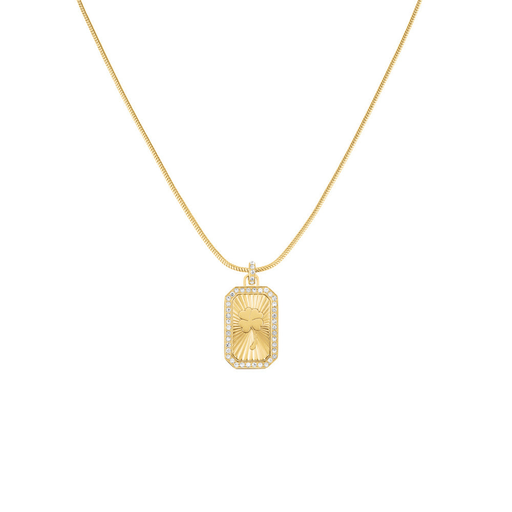 Rosefield Halskette Clover Amulet Gold