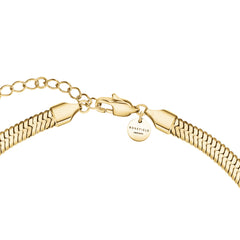 Rosefield Halskette Snake mit Kristallen Gold