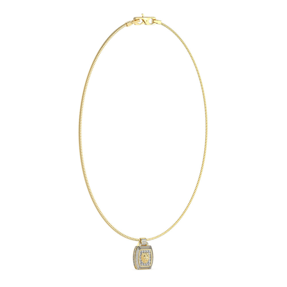 GUESS Herren Halskette LION KING aus Stahl