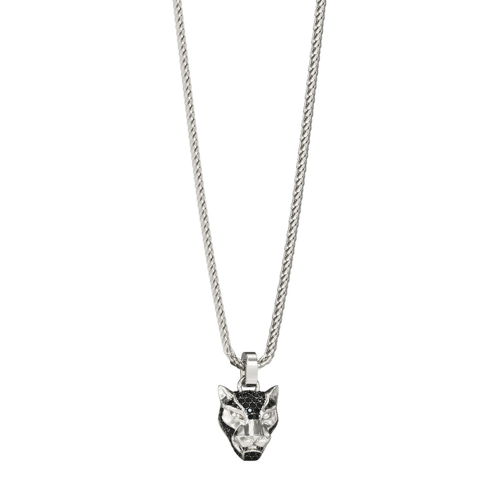 GUESS Herren Halskette Panther Stahl Silber
