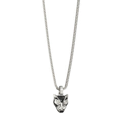 GUESS Herren Halskette Panther Stahl Silber