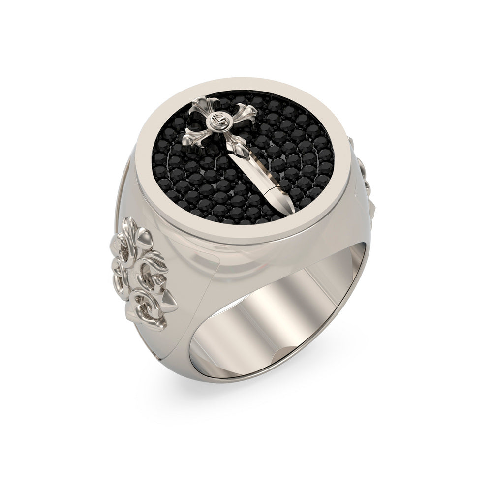 GUESS Herrenring REBEL KNIGHT aus Edelstahl