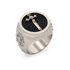 GUESS Herrenring REBEL KNIGHT aus Edelstahl