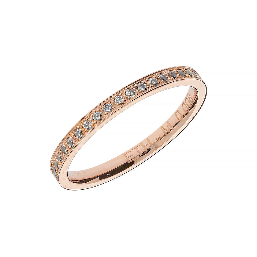 Halb-Memoire Gold Damenring mit 20 Diamanten - ETH M 0008