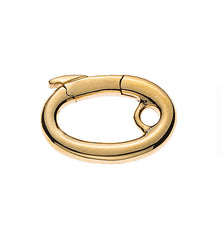 Karabiner Gelbgold 750 Klick oval, 12.7x8.45mm