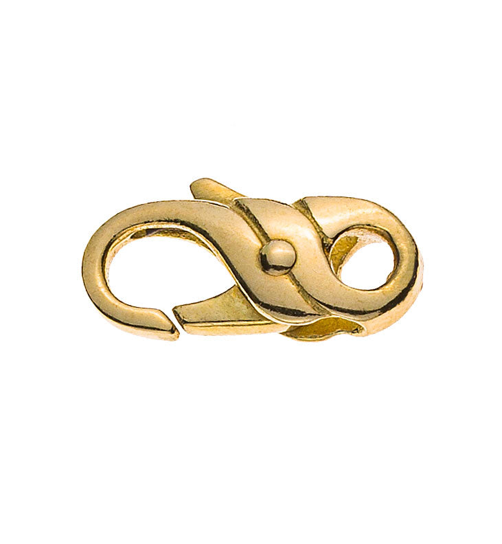Karabiner Fantasie Gelbgold 750, 14x6mm, verstiftet