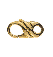 Karabiner Fantasie Gelbgold 750, 15x7mm, verstiftet