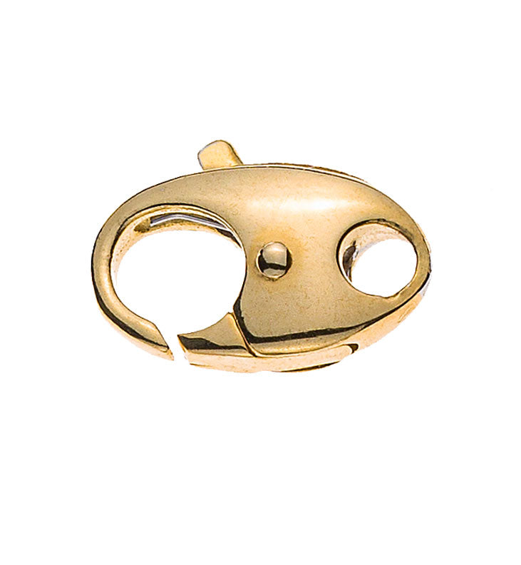 Karabiner Oval Gelbgold 750 13x7mm
