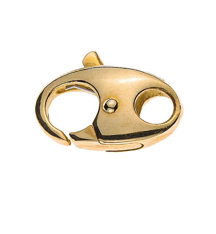 Karabiner Oval Gelbgold 750 14x8mm