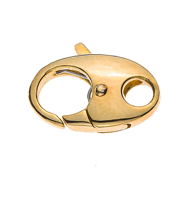 Karabiner Oval Gelbgold 750 15x9mm