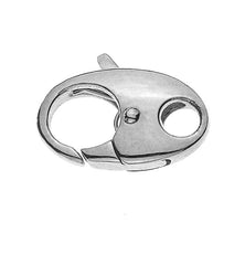 Karabiner Weissgold 750 oval verstiftet 15x9mm