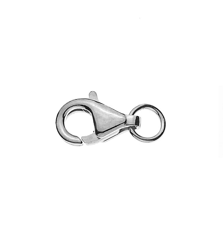 Karabiner Weissgold 375 8x4mm
