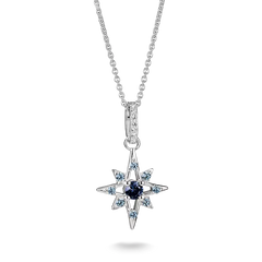 THOMAS SABO Kette Stern mit weissem Zirkonia Silber oder Goldfarben - KE2394-M01-14