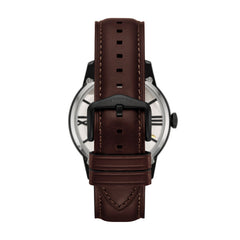 Fossil TOWNSMAN Herrenuhr Automatik Skeleton Schwarz Braun 44mm - ME3098