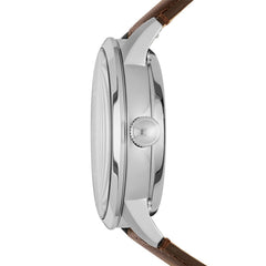 Fossil TOWNSMAN Herrenuhr Automatik Silber Braun 44mm Leder - ME3110