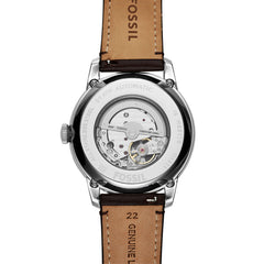 Fossil TOWNSMAN Herrenuhr Automatik Silber Braun 44mm Leder - ME3110