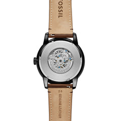 Fossil TOWNSMAN Herrenuhr Automatik Schwarz Braun 48mm Leder - ME3155
