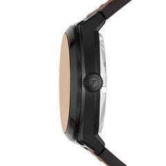 Fossil EVERETT Herrenuhr Automatik Schwarz Braun Leder 42 mm - ME3207
