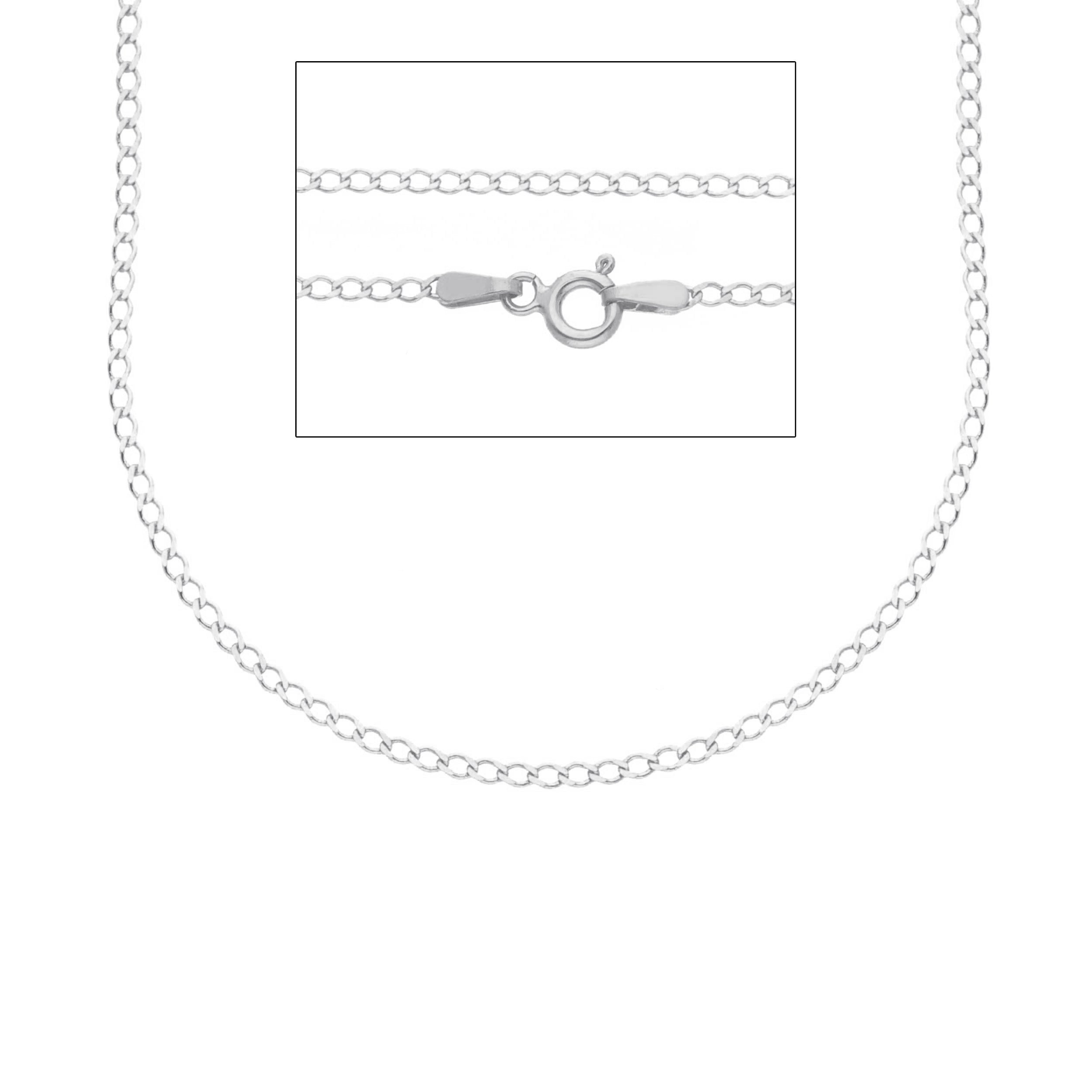 18 Karat Weissgold Herren Halskette - MGA029BB