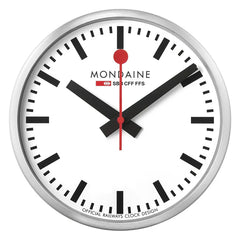 Mondaine Stop2Go WiFi Wanduhr 25 cm Weiss MSM.25S11.1