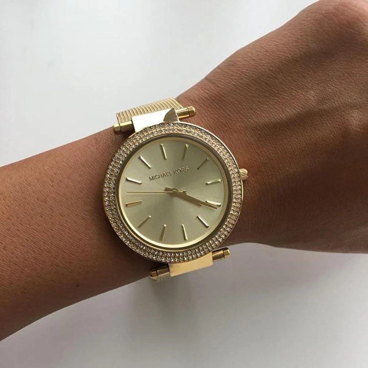 Michael Kors Damenuhr in Gold MK3368 Damenuhren Aktion Kaufen Linden Uhren Bijouterie