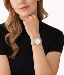 Michael Kors Lennox Three-Hand Two-Tone Stainless Steel Watch - MK7338