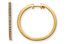 Kreolen Gelbgold 750 mit 42 Brillanten H SI 0.26 ct.