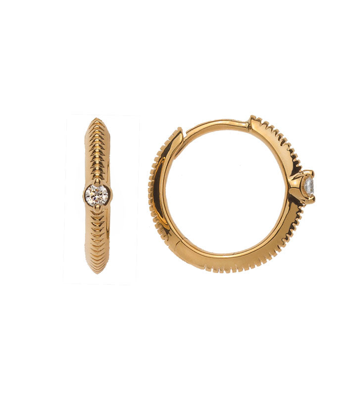 Creolen Gelbgold 750 mit 6 Brillanten