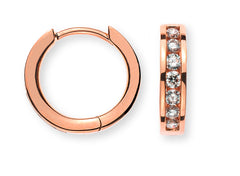 Kreolen Rotgold 750 mit 14 Brillanten H SI 0.31 ct.