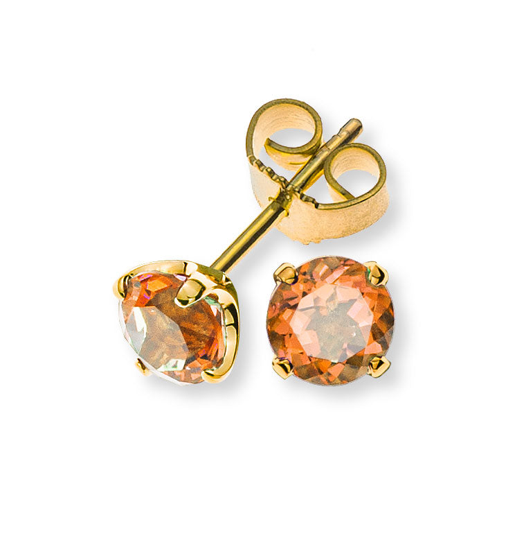 Ohrringe Gelbgold 750 mit 2 Citrinen 4-Griff