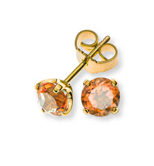 Ohrringe Gelbgold 750 mit 2 Citrinen 4-Griff