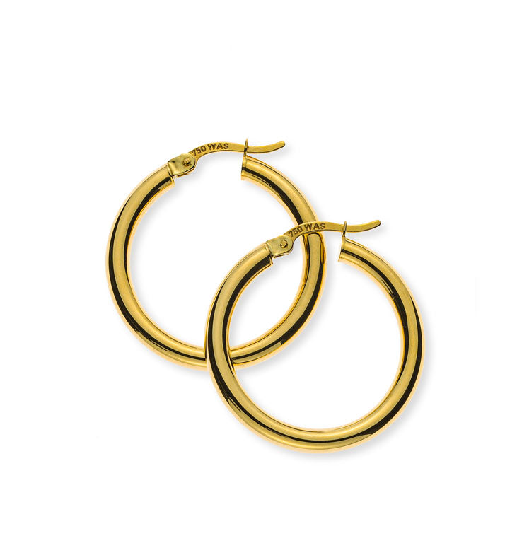 Kreolen Gelbgold 750 Runddraht 26mm