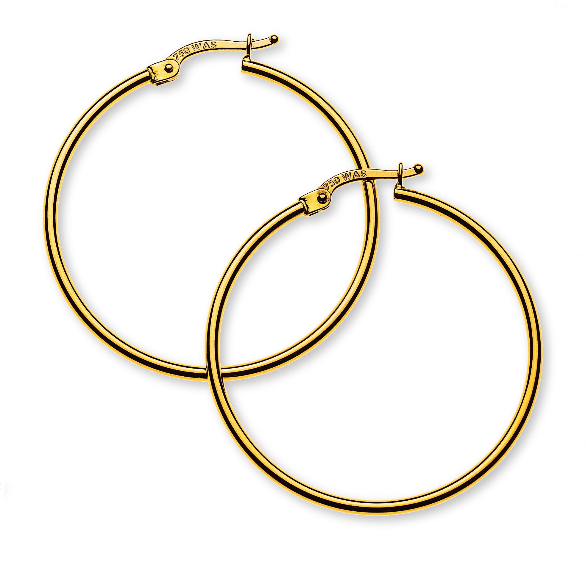 Kreolen Gelbgold 750 Runddraht 33mm 1.5mm