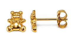 Ohrstecker Bär poliert Gelbgold 750