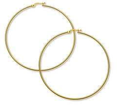 Creolen Gelbgold 750 Runddraht, 60mm