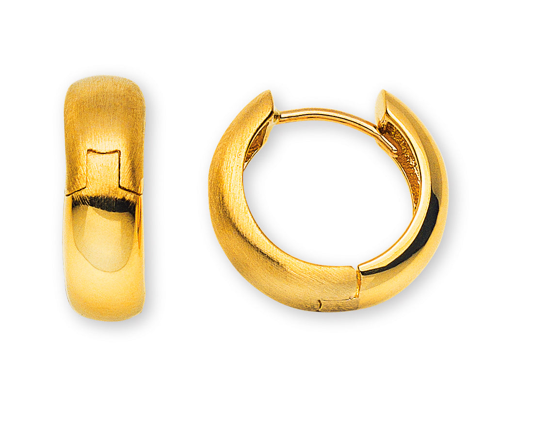 Creolen Gelbgold 750 poliert/satiniert, U-Profil