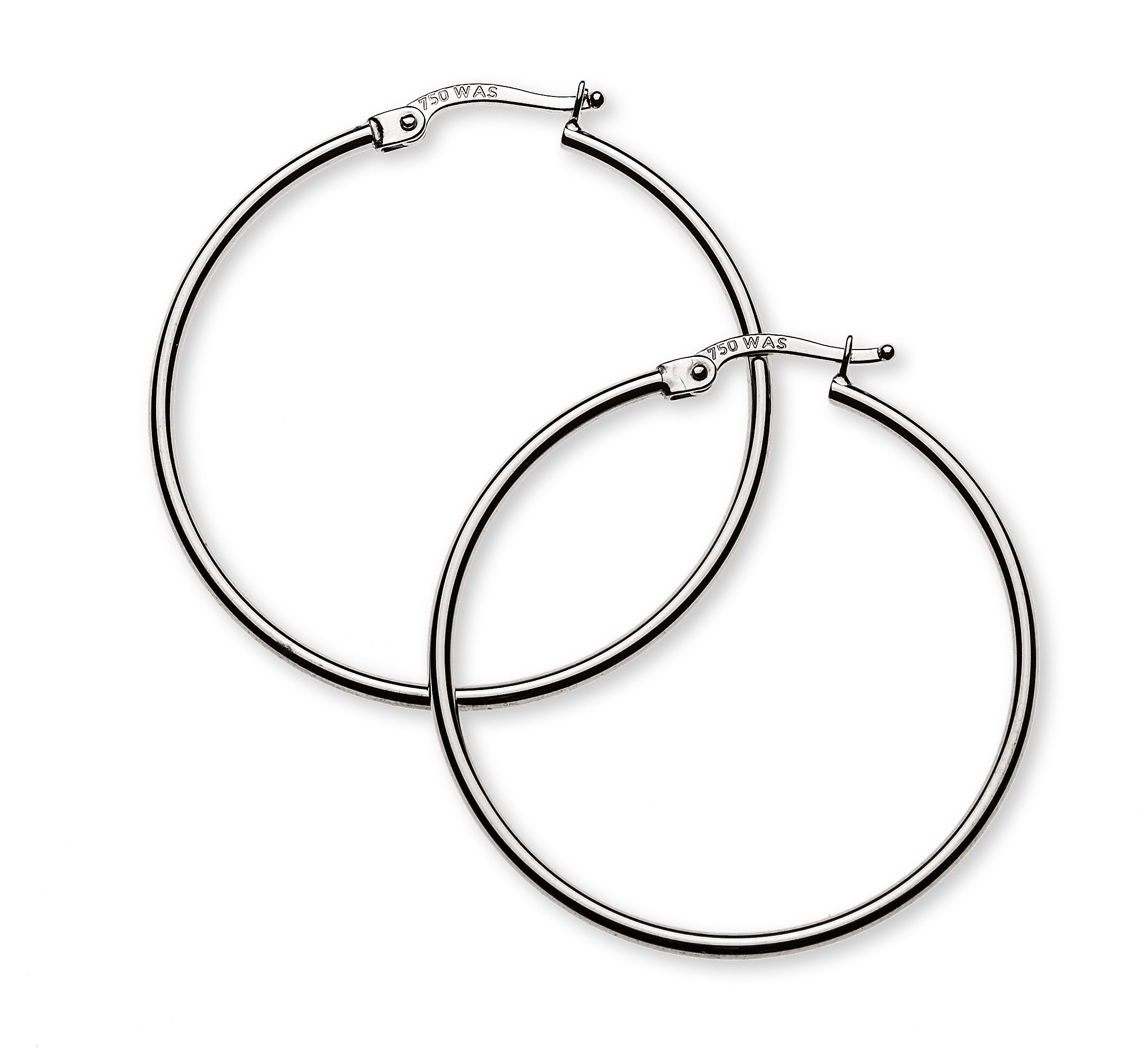 Creolen Weissgold Runddraht 750 D 30mm B 1.5mm