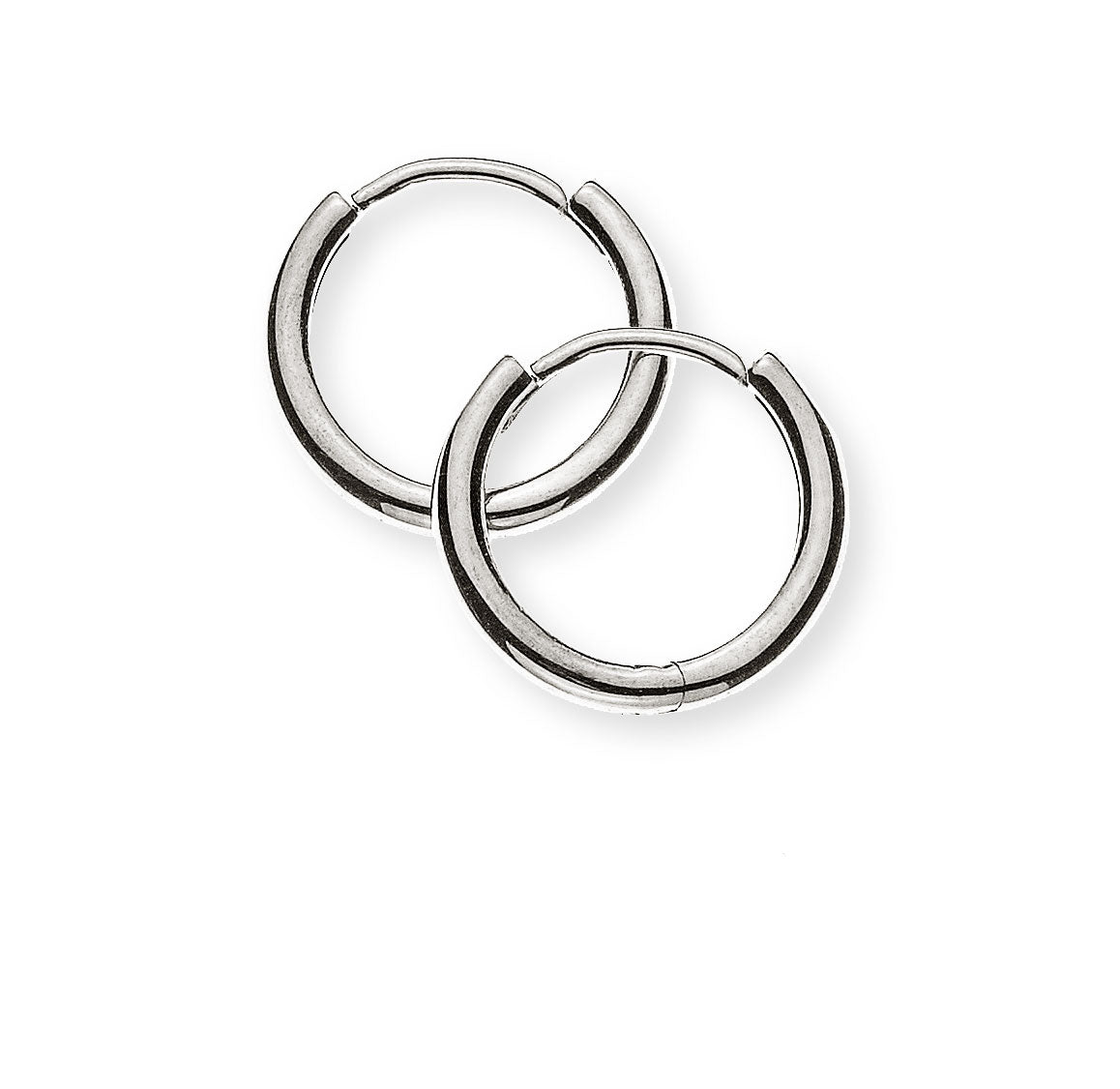 Creolen Weissgold 750 Rund-Profil 12.5mm